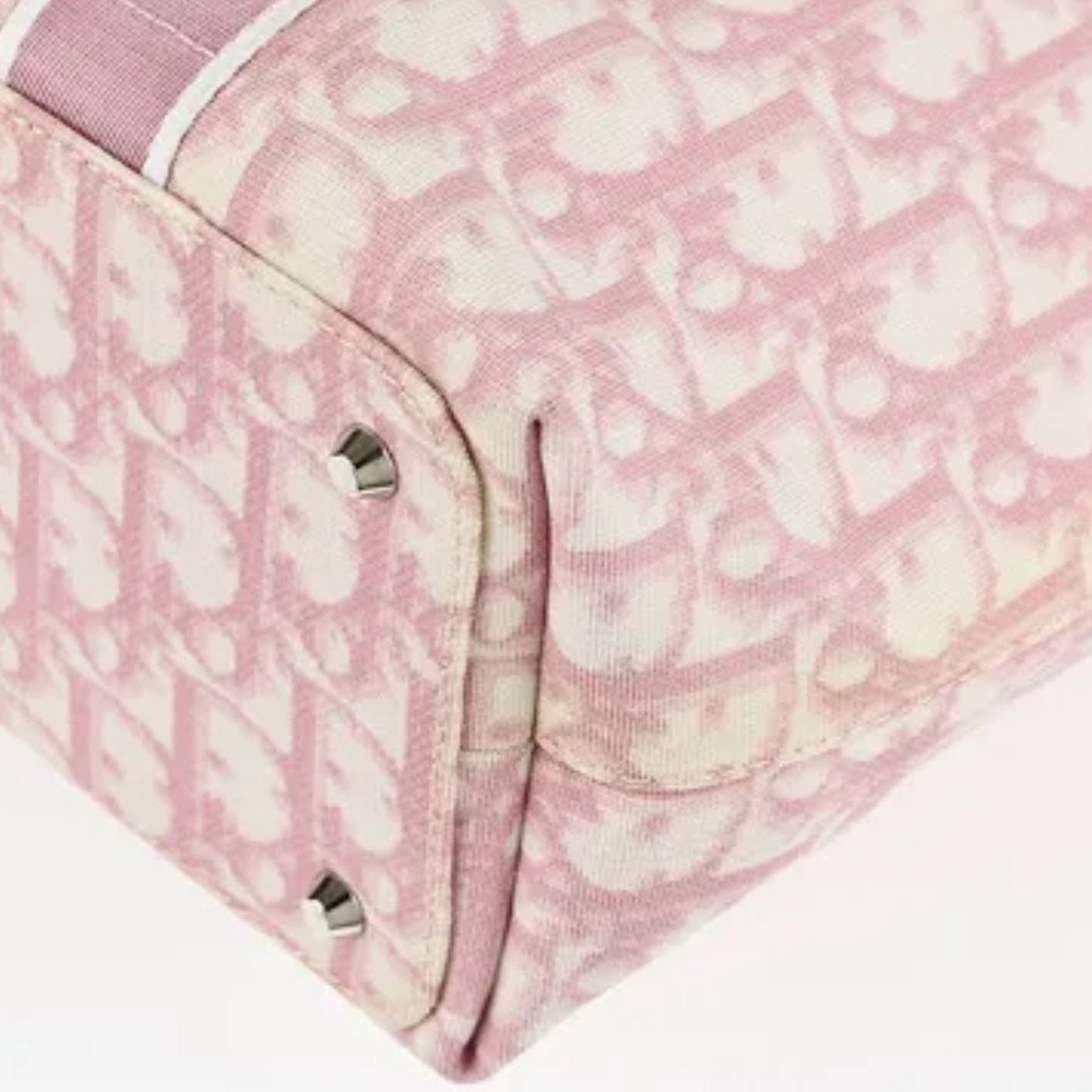 Christian Dior Pink Coated Canvas No. 2 Trotter Tote Bag. - Picture 12 of 16